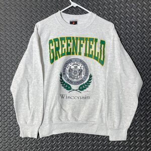 Vintage 90's Greenfield Print Signal Sports Gray Pullover Sweater Men's Size‎ L